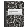 Universal Comp Book, 4 sq/in Quadrille, Black Marble, 9.75 x 7.5, 100 Sheet, PK6 UNV20957